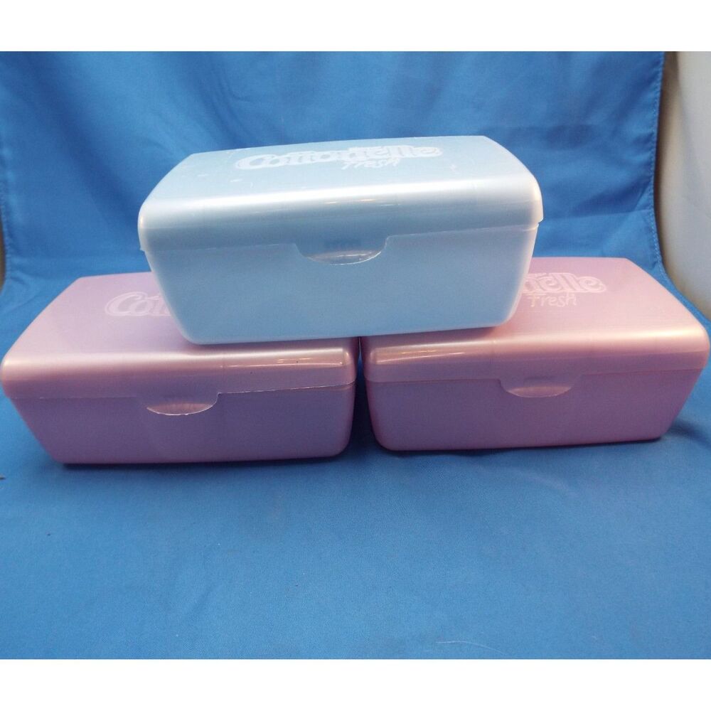 3x Cottonelle Fresh Flushable Wipes Dispenser, Hard Containers Refillable Tub